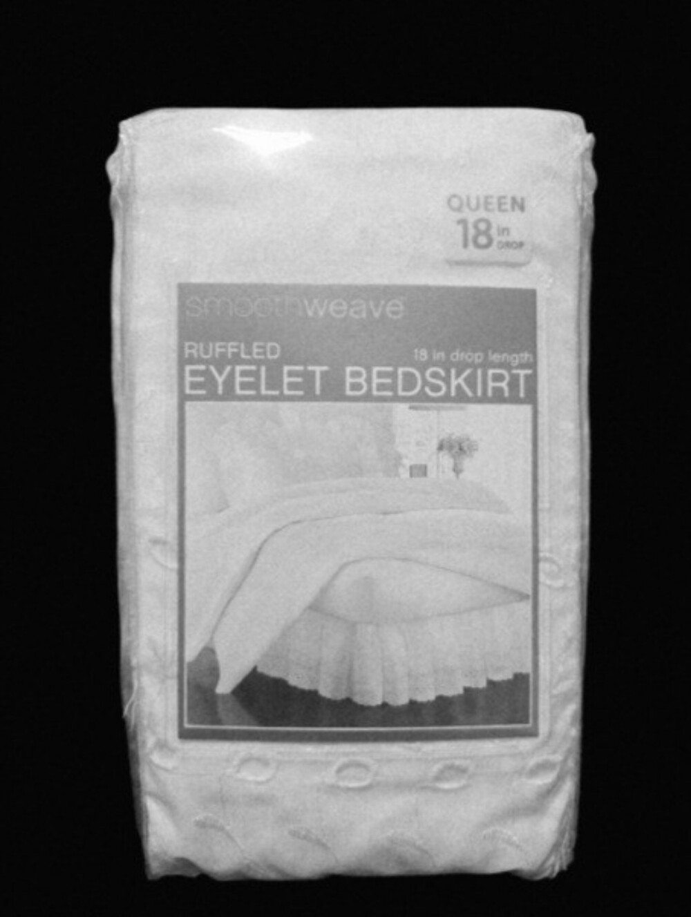 NWOT Smoothweave Eyelet Embroidered Edge Ruffled Scalloped 18" Drop Bed Skirt